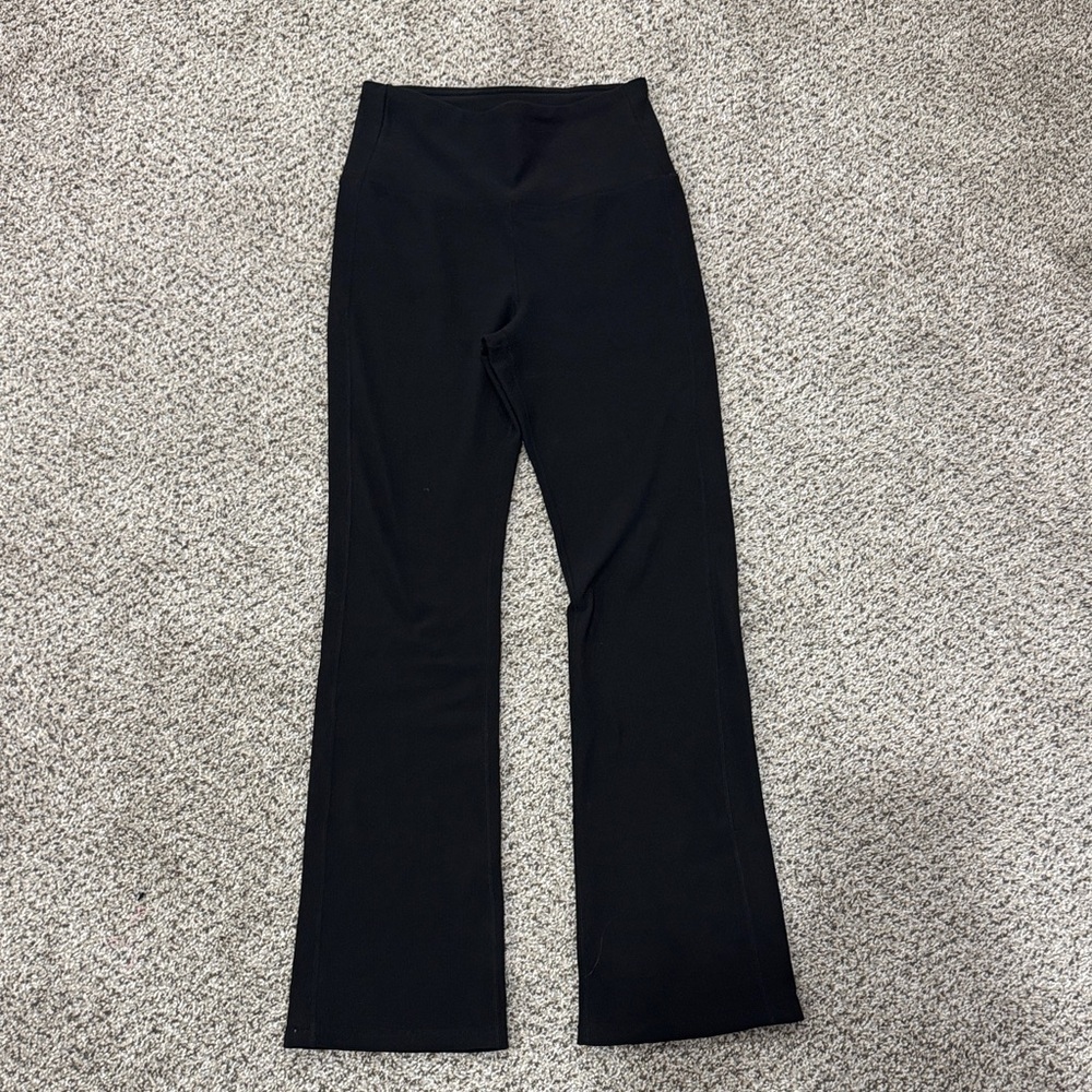 Black High-Waist yoga Flared Pants
